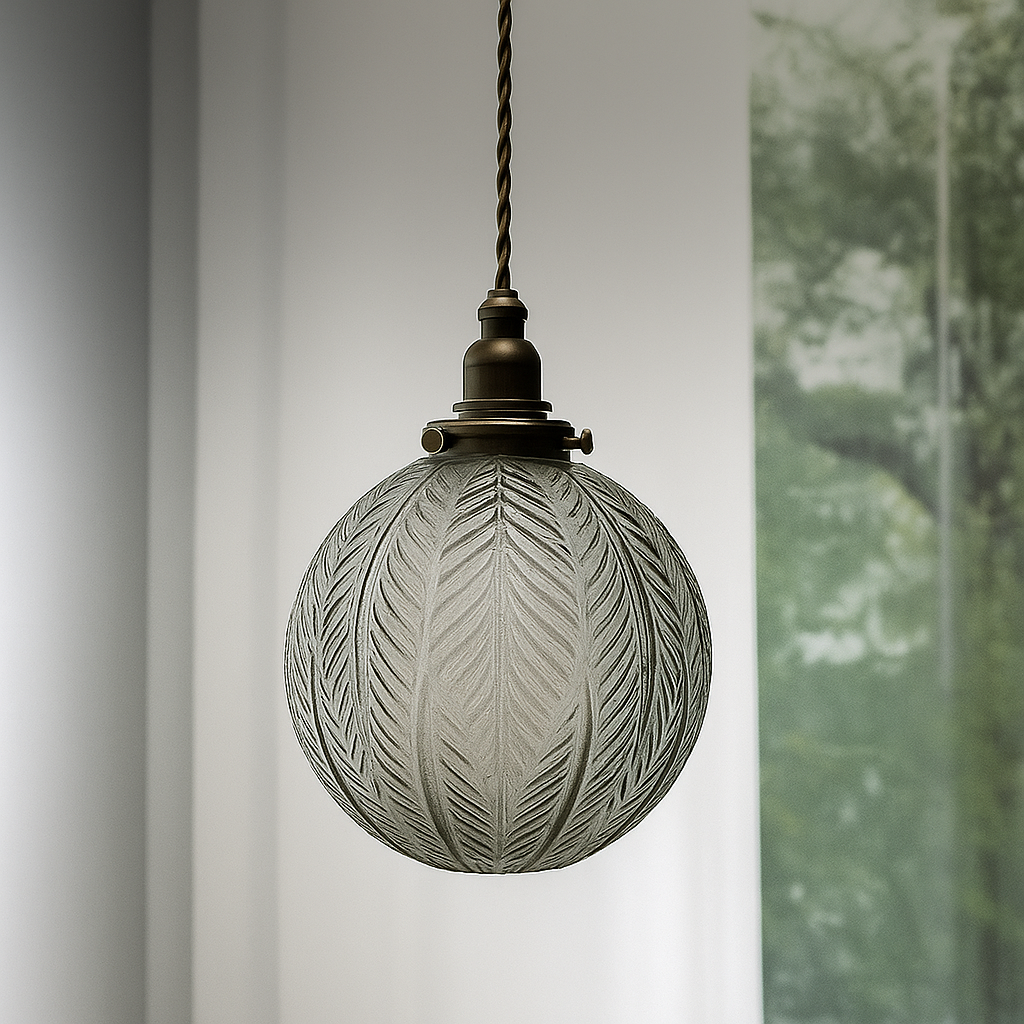 GlobalGlow Hanglamp | Koloniaal Armatuur in Bolvorm – E27 Fitting – Glas