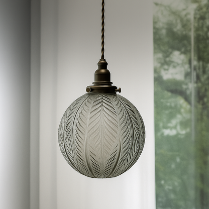 GlobalGlow Hanglamp | Koloniaal Armatuur in Bolvorm – E27 Fitting – Glas