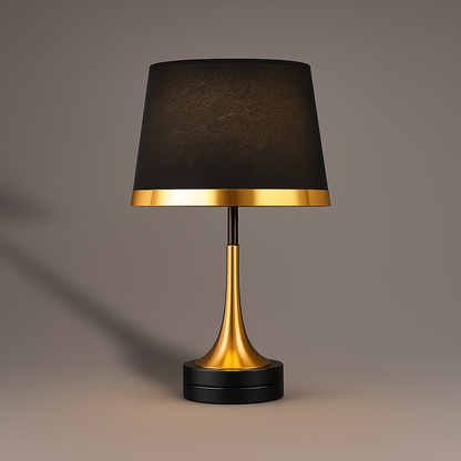 Velmara | Retro Tafellamp met Stoffen Kap – Minimalistisch Scandinavisch Design