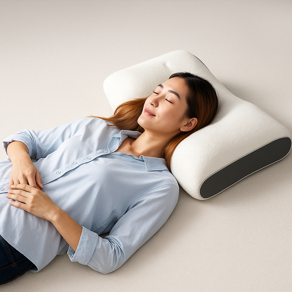 NeckAlign Pro | Orthopedisch & Ergonomisch Hoofdkussen – Met Massagewerking – Soja Vezel – Ademend & Drukverlagend