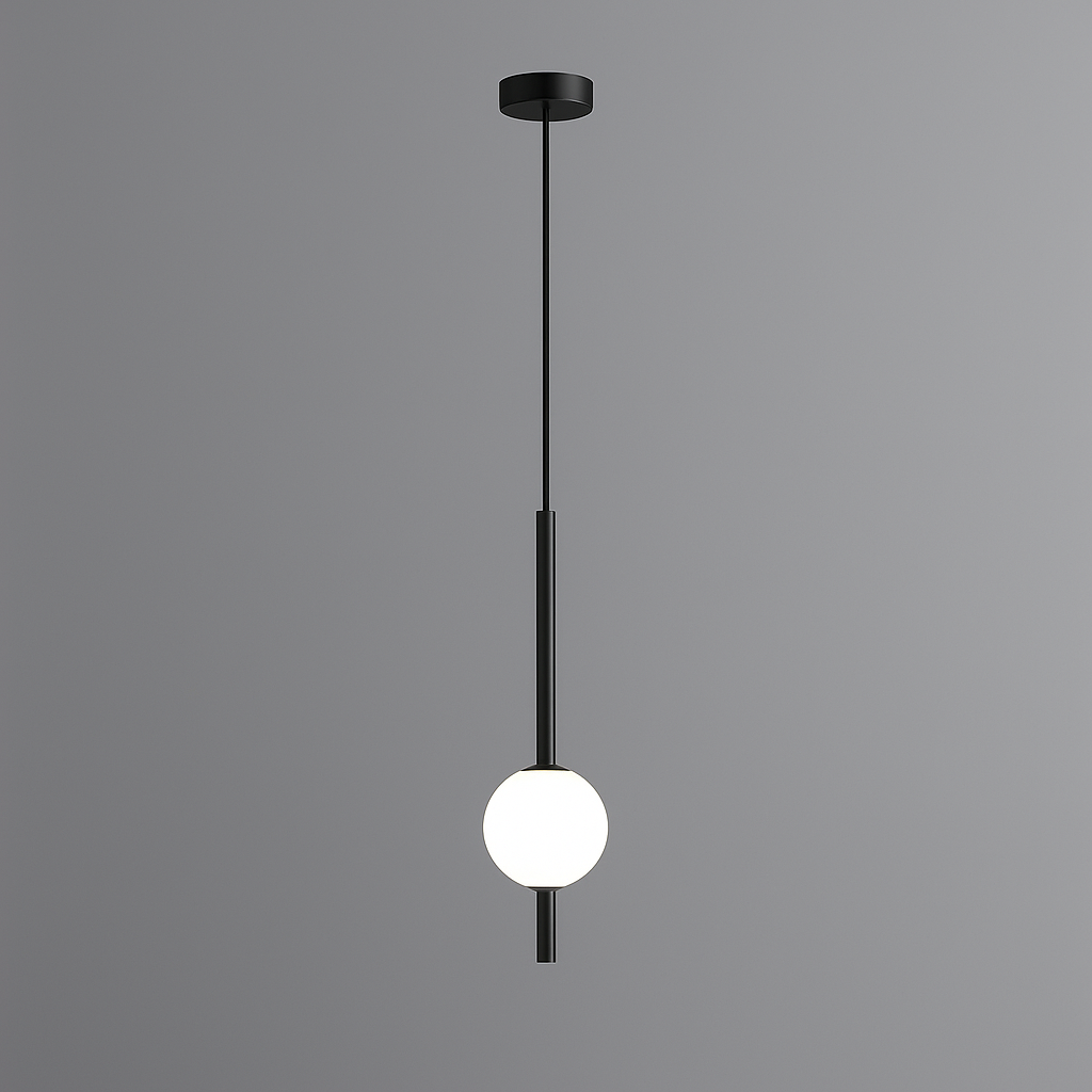 Glazora – Moderne Hanglamp met Glazen Bol | Warm LED | Ø10cm