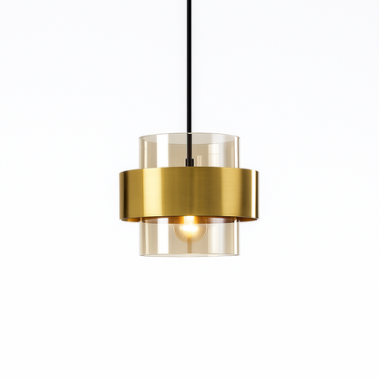 Azenor – Hanglamp van Glas & Messing | Modern Design | LED | 20x13 cm