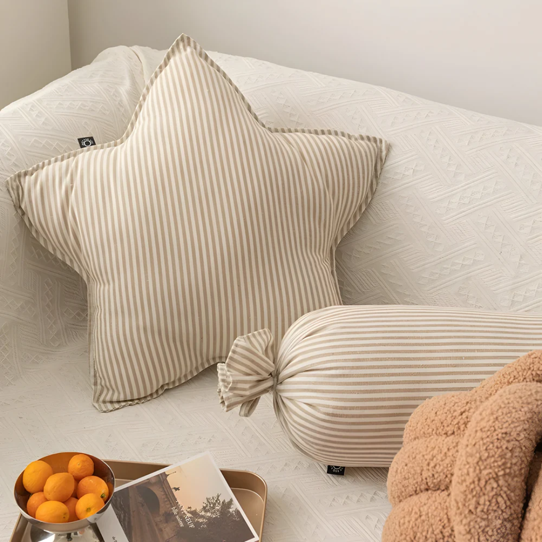 Kyva | Elegant Zacht Kussen – Gestreept Design – Diverse Vormen