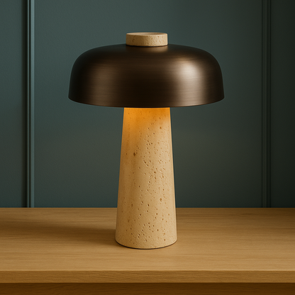 Lunava | Tafellamp van Travertin – Warm Licht & Modern Design