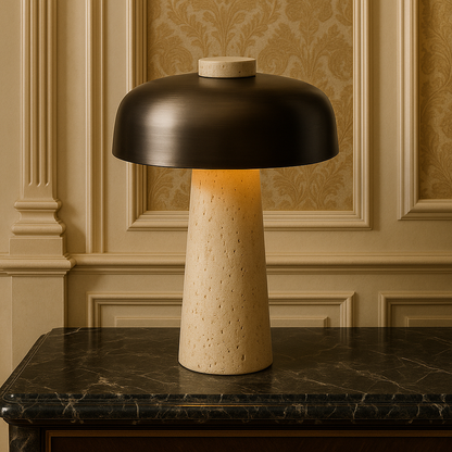 Lunava | Tafellamp van Travertin – Warm Licht & Modern Design