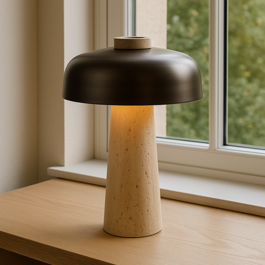 Lunava | Tafellamp van Travertin – Warm Licht & Modern Design