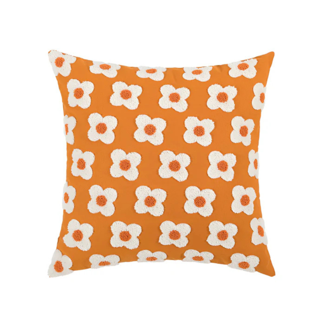 Mera | Bloemige Kussenhoes – 45x45 cm – Elegant & Wasbaar