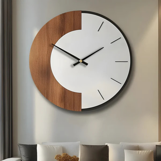 Oud - Grote Houten Wandklok