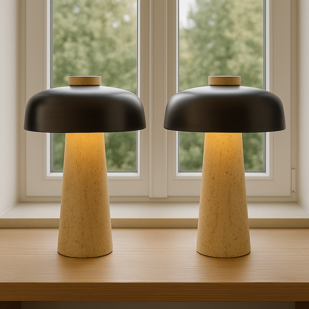 Lunava | Tafellamp van Travertin – Warm Licht & Modern Design