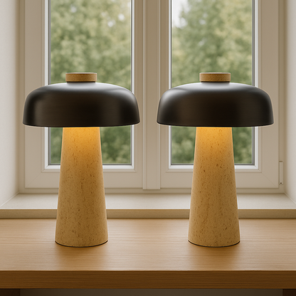 Lunava | Tafellamp van Travertin – Warm Licht & Modern Design