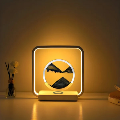 SandAura | 3D LED Nachtlampje met Bewegende Zandstroom