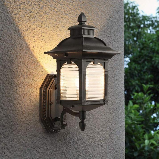 Vintaria | Wandlamp Antiek Glas – Klassiek Buitenarmatuur – E27 Fitting – 39 cm Hoog
