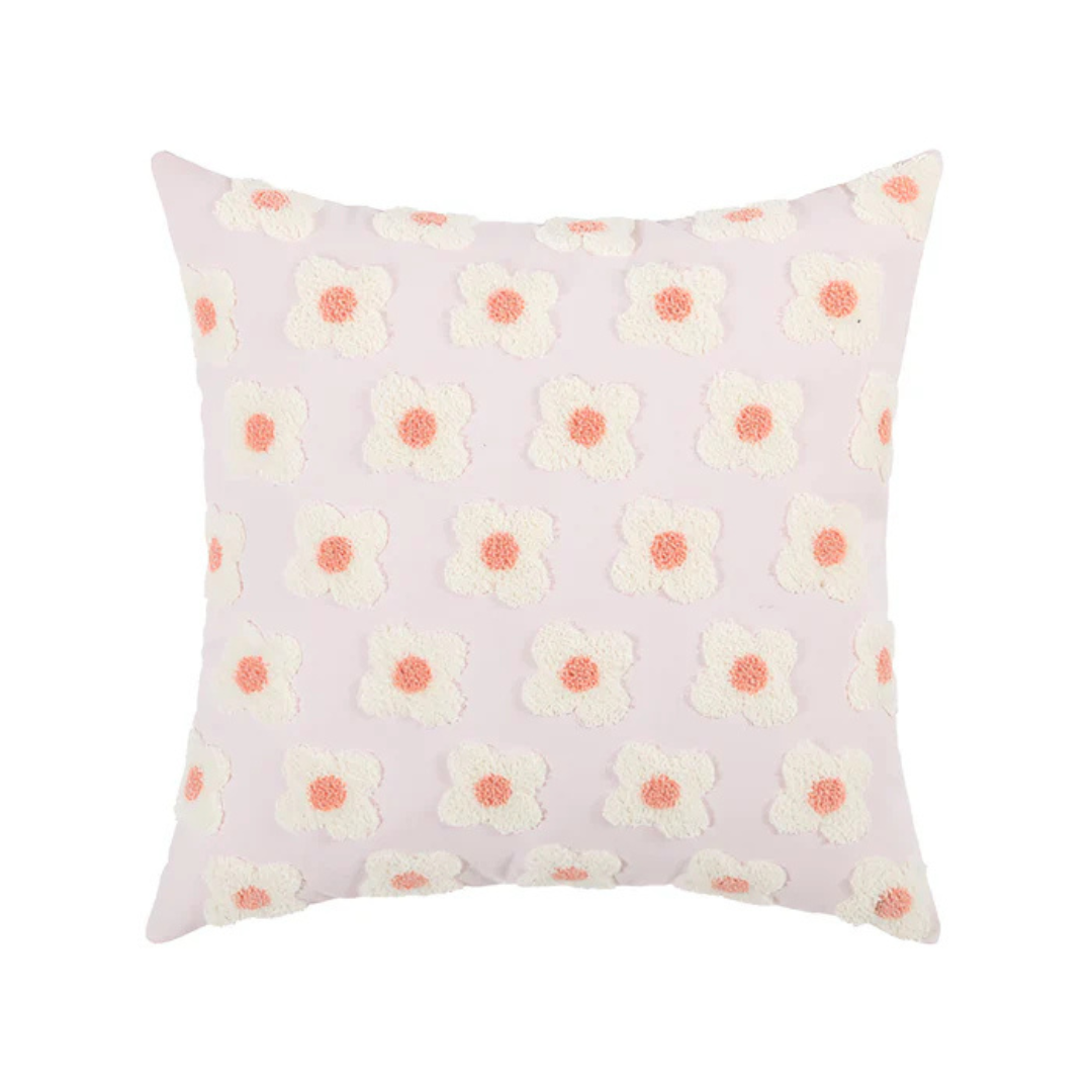 Mera | Bloemige Kussenhoes – 45x45 cm – Elegant & Wasbaar