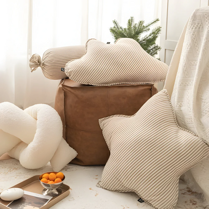 Kyva | Elegant Zacht Kussen – Gestreept Design – Diverse Vormen