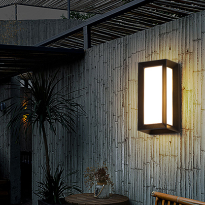 NOXORA Buiten Wandlamp – Zwart-Wit Design – Aluminium & Acryl – LED – 26 cm Hoog