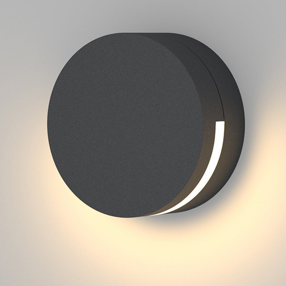 CIRVIA Buitenlamp – Ronde LED Wandlamp – IP65 – Metaal & Glas – Warm Licht