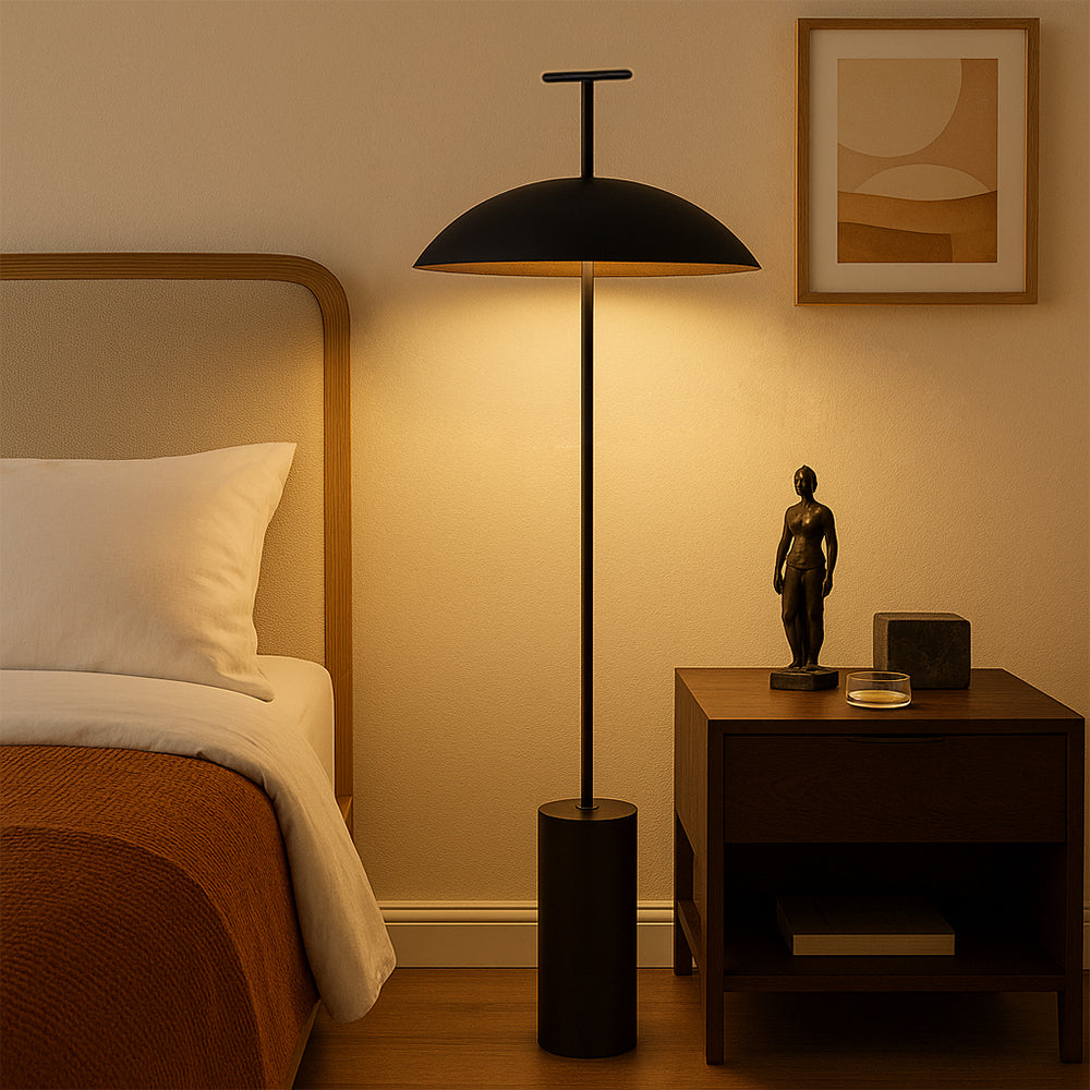 LinoForm | Minimalistische Vloerlamp in Linnen & Metaal