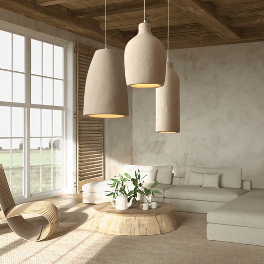 TERRALUNA Hanglamp – Minimalistisch Design van Cement met Warme LED Verlichting