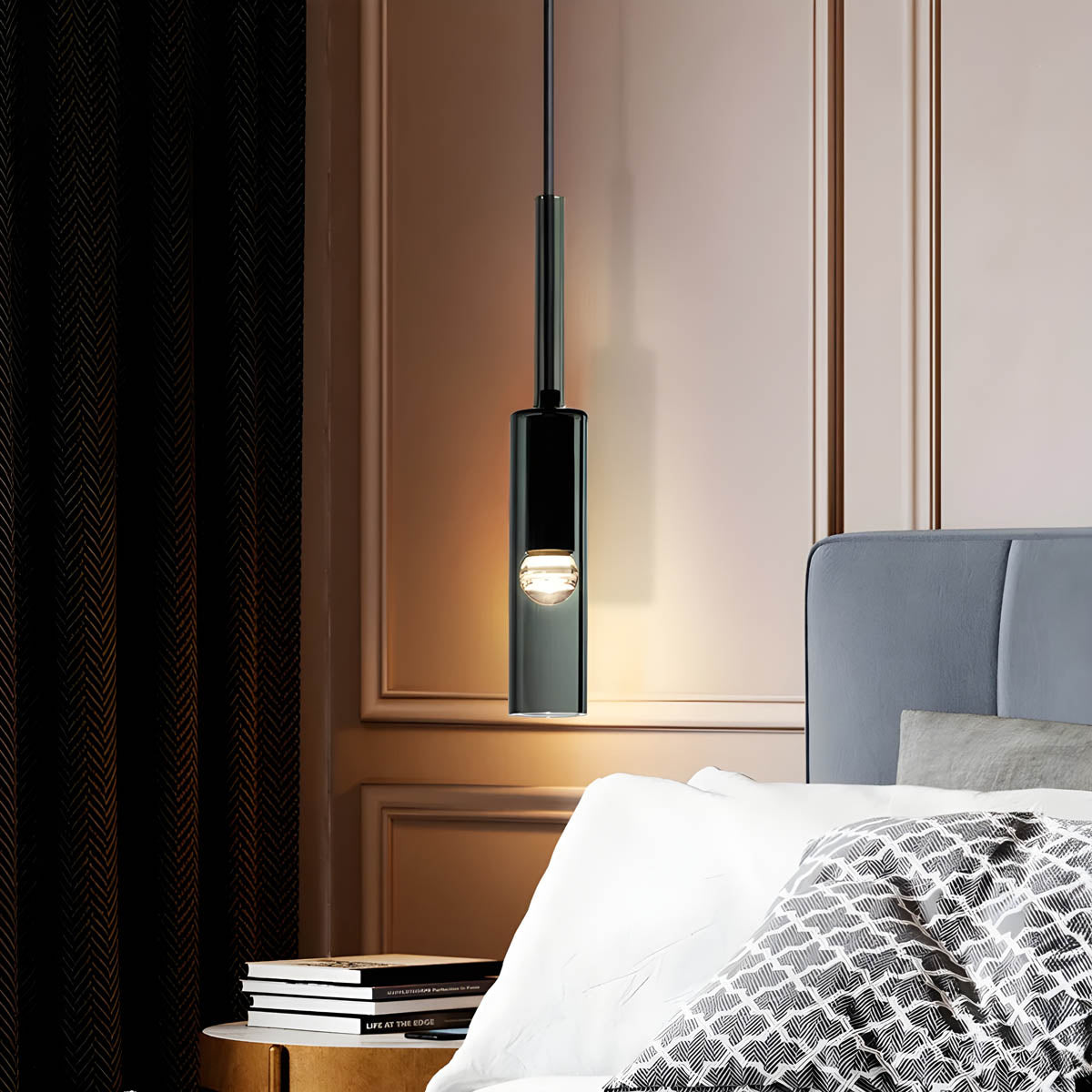 NORDAVI Hanglamp – Glazen Cilinderlamp met Scandinavisch Design & Warm LED Licht