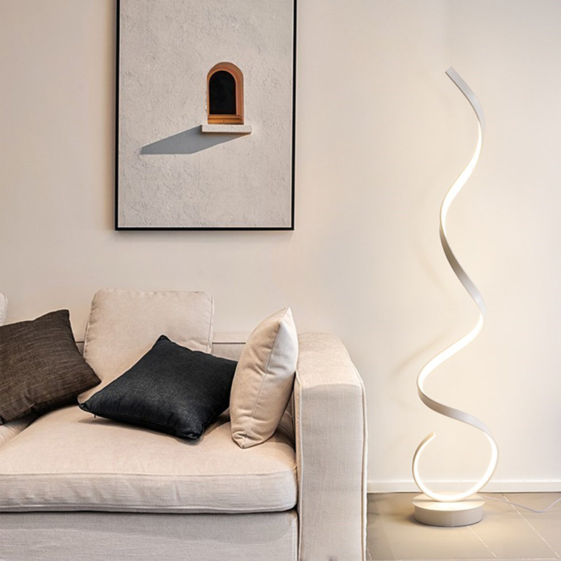 Gedraaide design vloerlamp