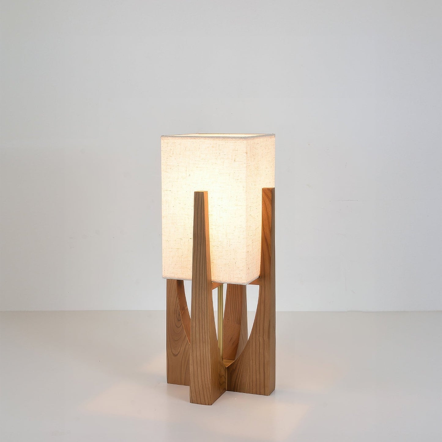 NaraLume Vloerlamp – Elegante Walnoot Houten Vloerlamp