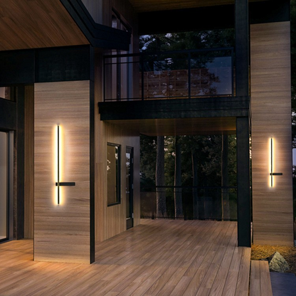 STRAVIA | Moderne Buiten Zuil Wandlamp – LED – IP65 – 12W / 18W / 24W – Zwart Design