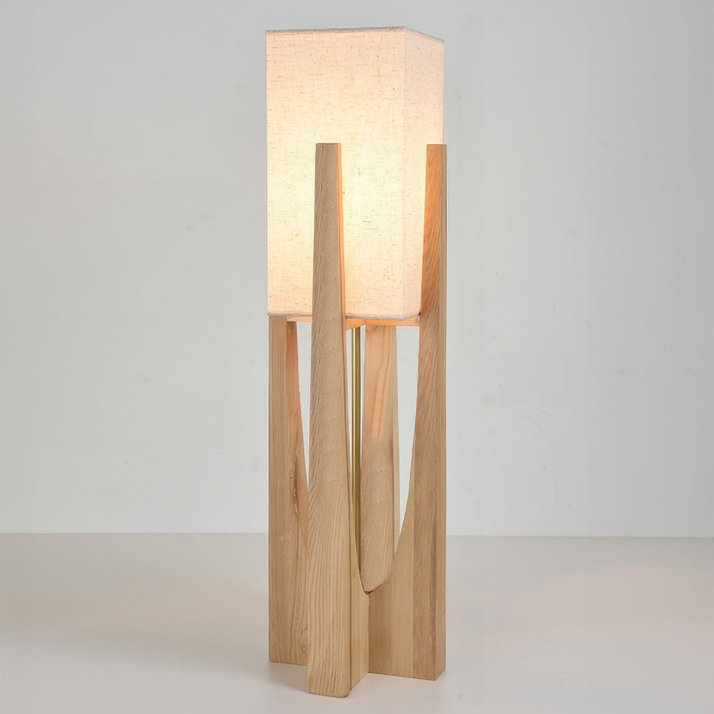 NaraLume Vloerlamp – Elegante Walnoot Houten Vloerlamp