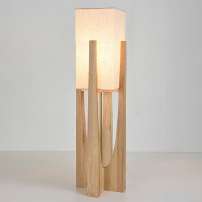 NaraLume Vloerlamp – Elegante Walnoot Houten Vloerlamp