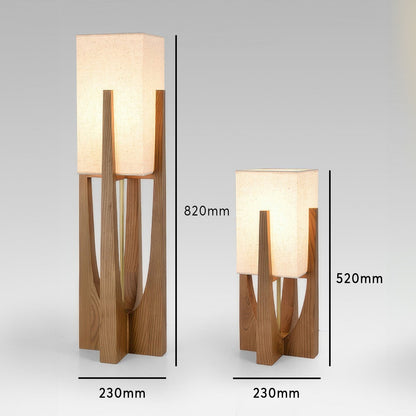 NaraLume Vloerlamp – Elegante Walnoot Houten Vloerlamp