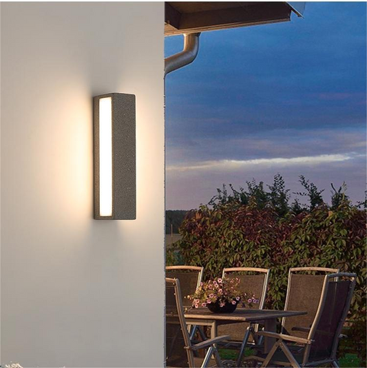 LUMINOR | Minimalistische Buiten Wandlamp – Betonlook – LED Up & Down Light – 24/38 cm