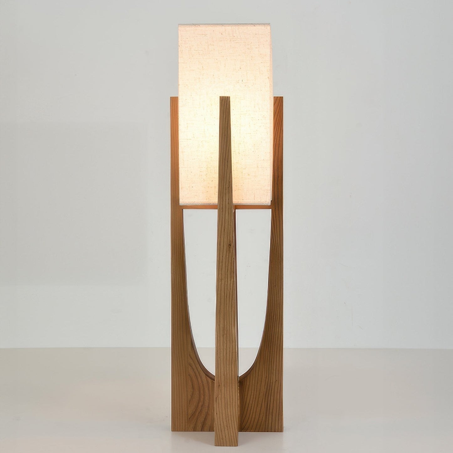 NaraLume Vloerlamp – Elegante Walnoot Houten Vloerlamp