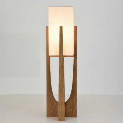 NaraLume Vloerlamp – Elegante Walnoot Houten Vloerlamp