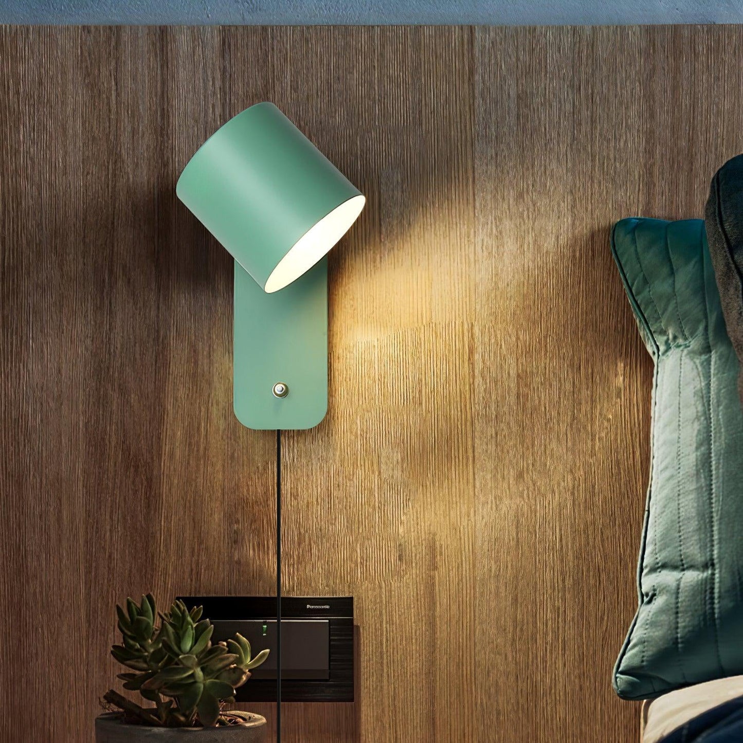 Lunara | Cilindrische Wandlamp met Insteeksnoer
