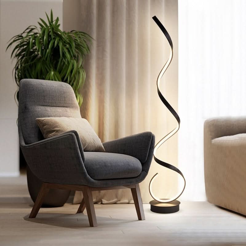 Gedraaide design vloerlamp