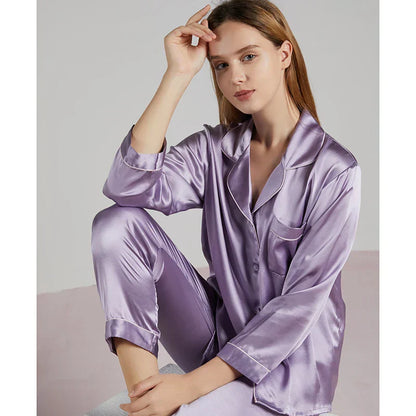 Celeste Zijden Dames Pyjama – Luxe & Comfortabele Nachtkleding