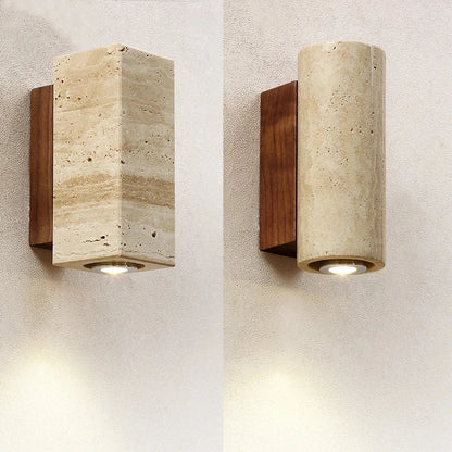 Lunara Wabi-Sabi Wandlampe im Stein-Marmor-Stil