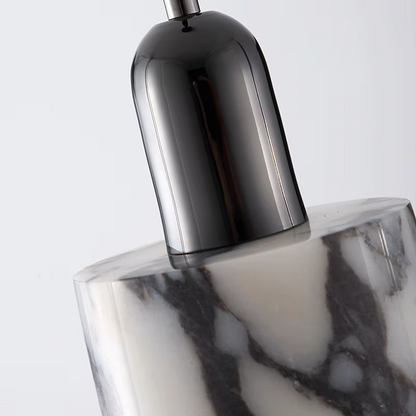 OBSCURA Hanglamp | Zwart Marmer Design met E27 LED | Luxe Natuursteen Look