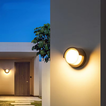 SOLVENA | Buiten Wandlamp met Bewegingssensor – LED – IP65 – Modern Design – Rond of Vierkant