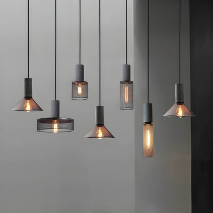 FERROX Hanglamp – Beton & IJzer in Industrieel Design – LED met E27 Fitting