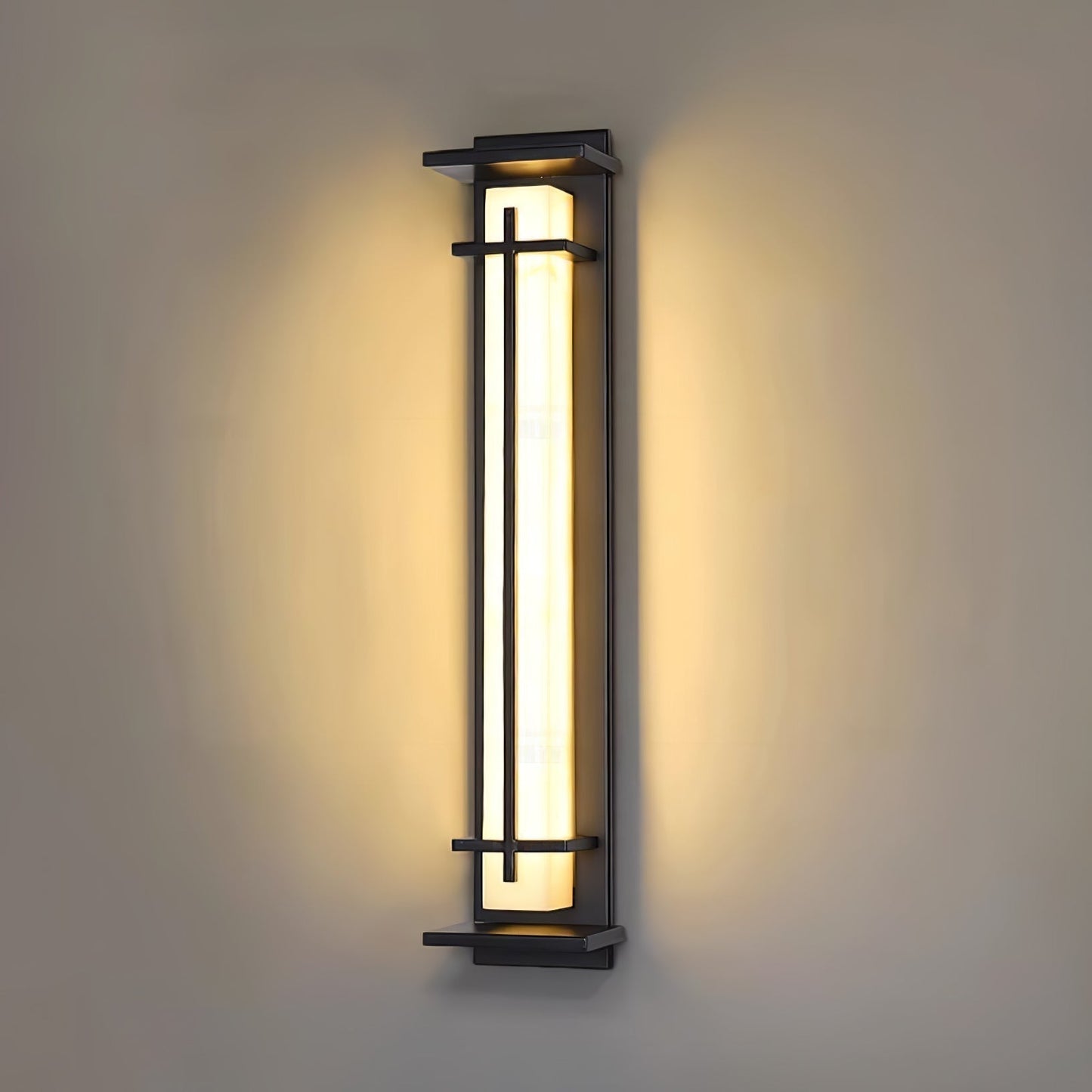 STRAVO Buitenlamp – Moderne LED Wandlamp met Marmer & RVS – Waterdicht IP65