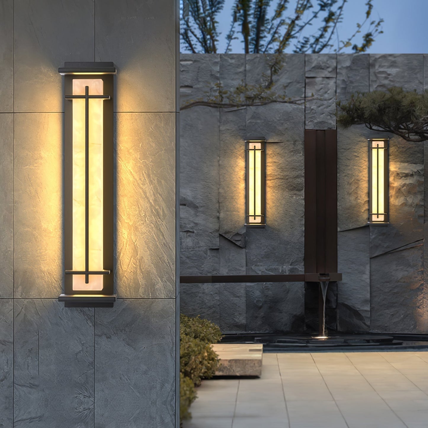 STRAVO Buitenlamp – Moderne LED Wandlamp met Marmer & RVS – Waterdicht IP65