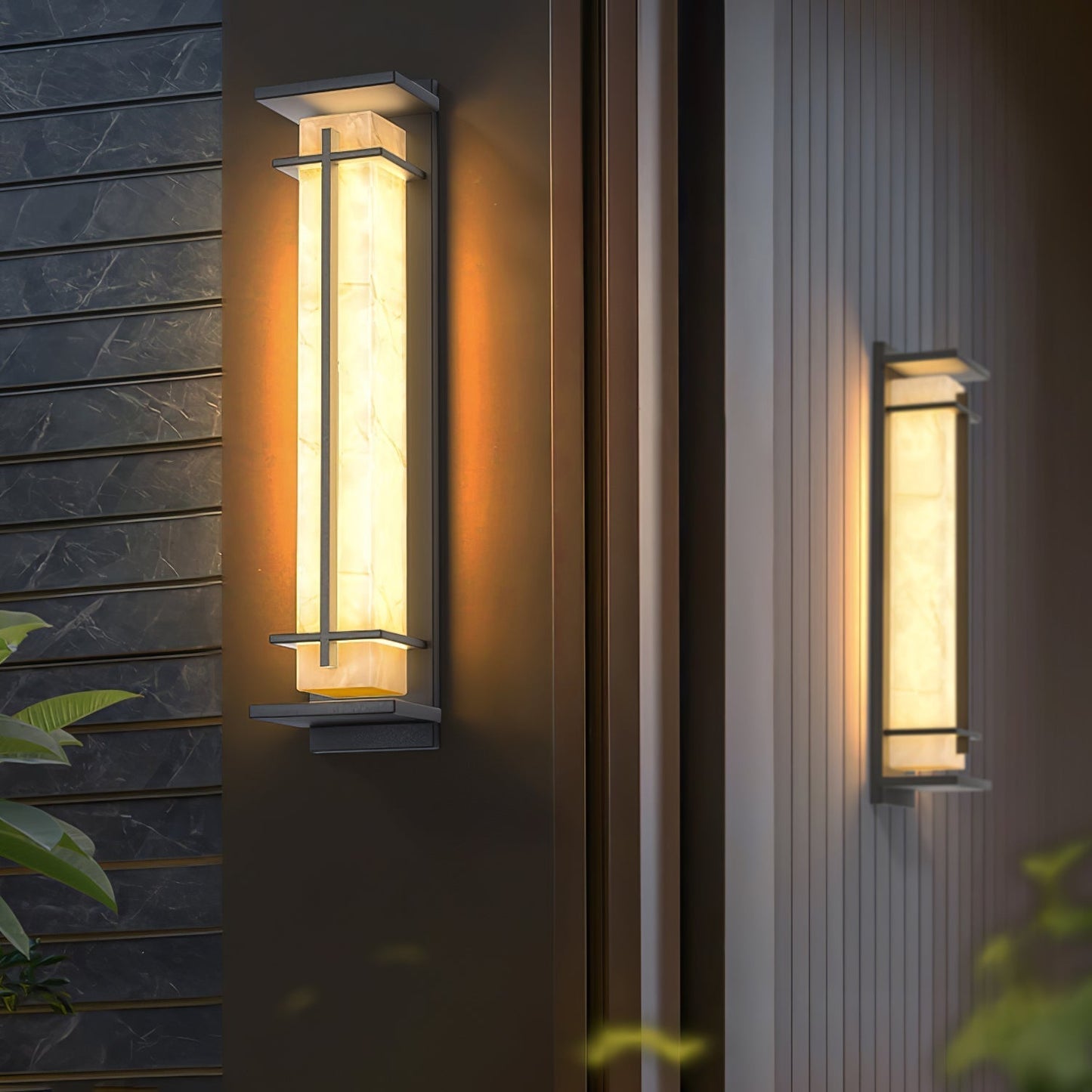 STRAVO Buitenlamp – Moderne LED Wandlamp met Marmer & RVS – Waterdicht IP65