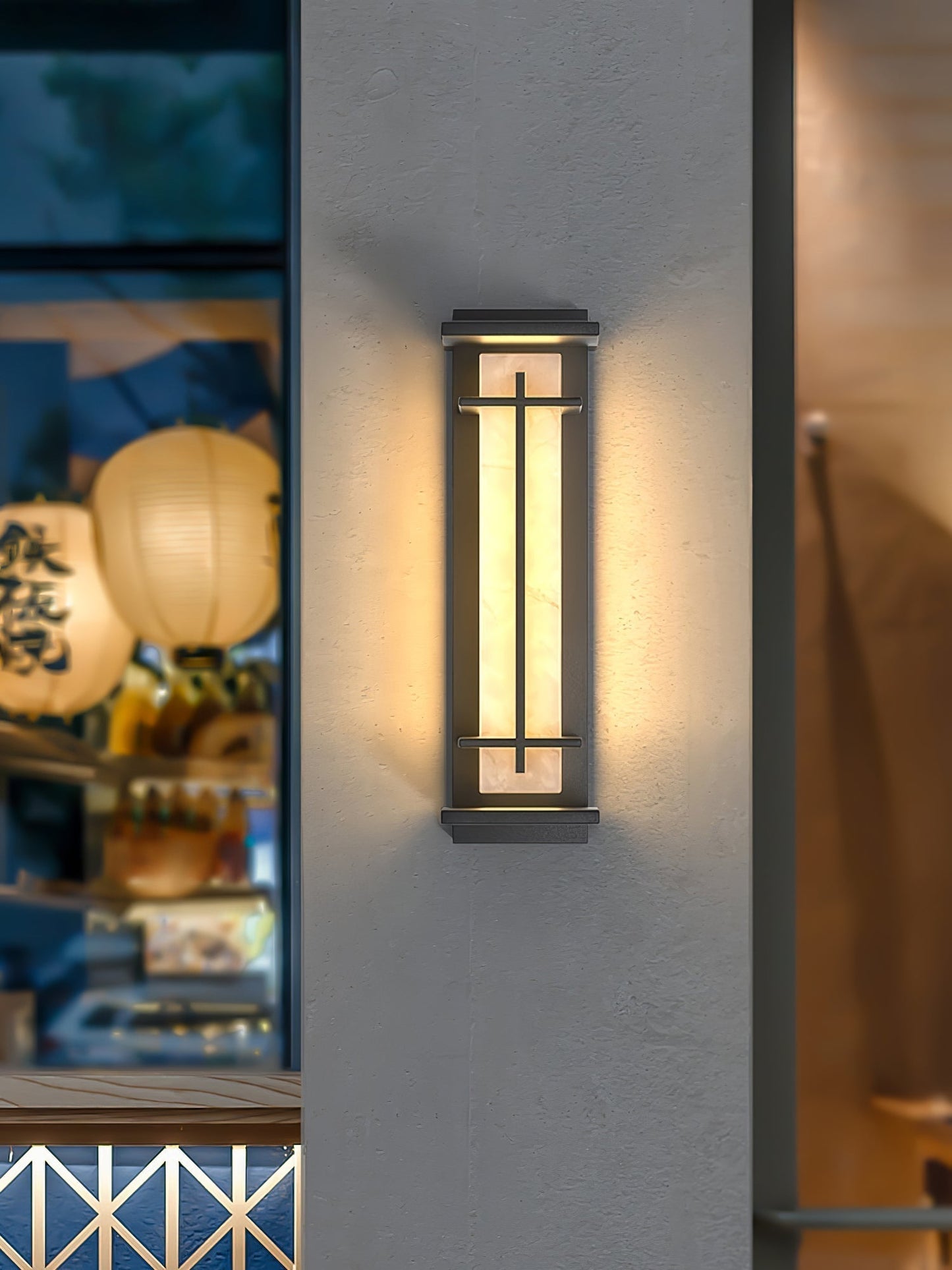 STRAVO Buitenlamp – Moderne LED Wandlamp met Marmer & RVS – Waterdicht IP65