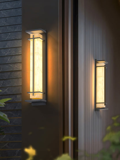 STRAVO Buitenlamp – Moderne LED Wandlamp met Marmer & RVS – Waterdicht IP65