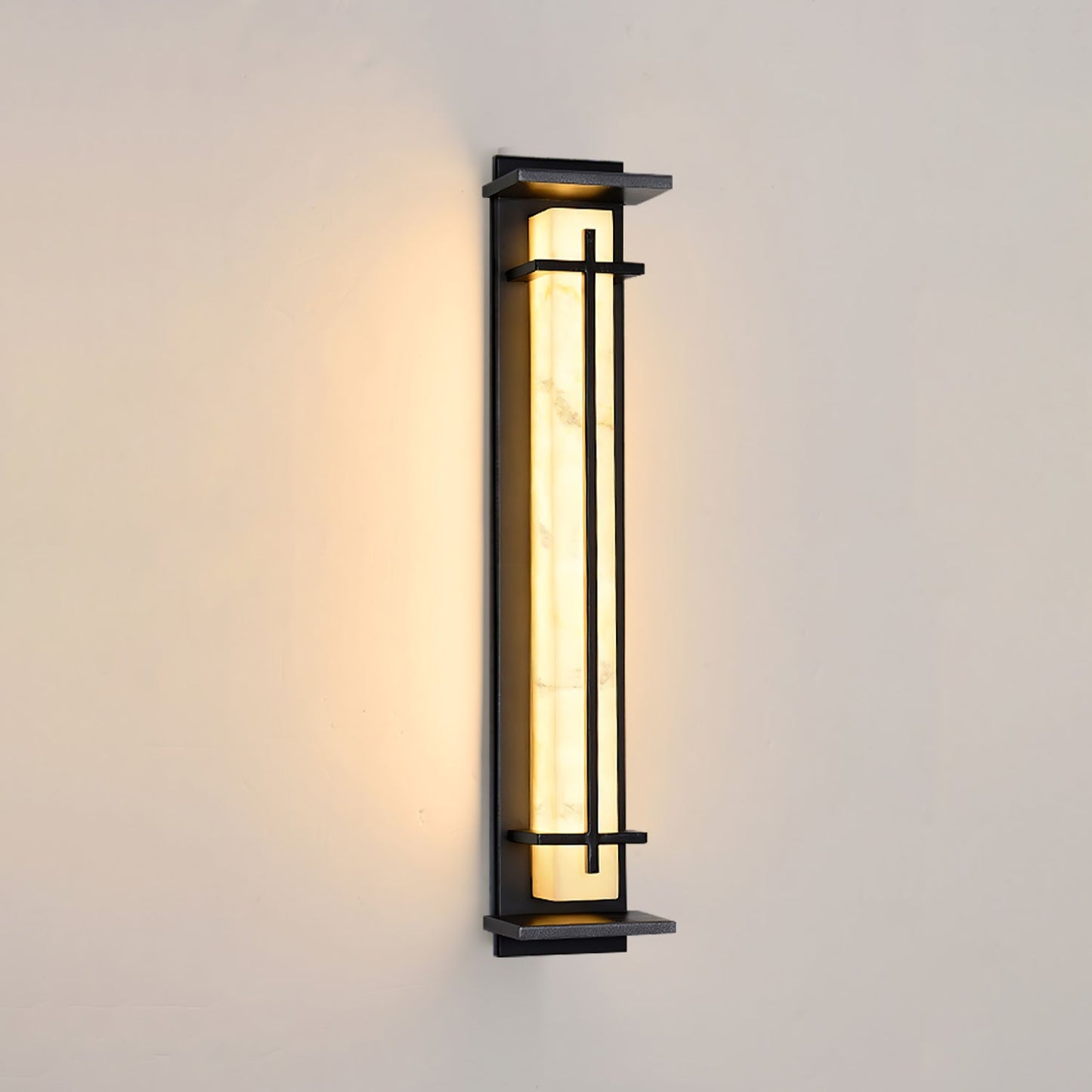 STRAVO Buitenlamp – Moderne LED Wandlamp met Marmer & RVS – Waterdicht IP65
