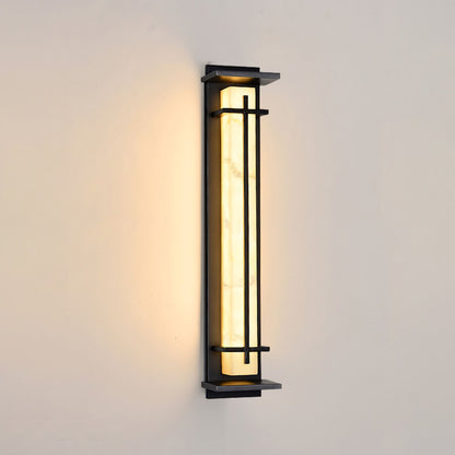 STRAVO Buitenlamp – Moderne LED Wandlamp met Marmer & RVS – Waterdicht IP65