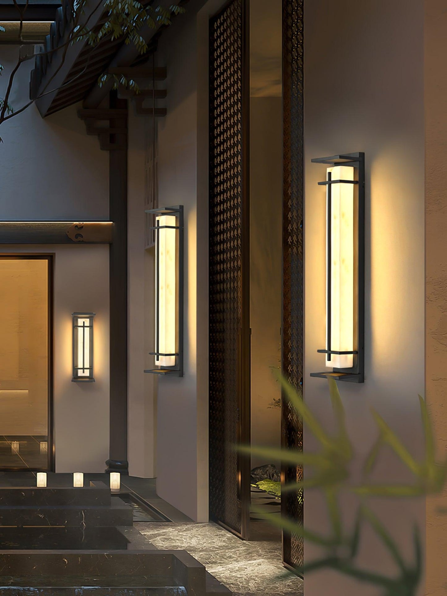 STRAVO Buitenlamp – Moderne LED Wandlamp met Marmer & RVS – Waterdicht IP65