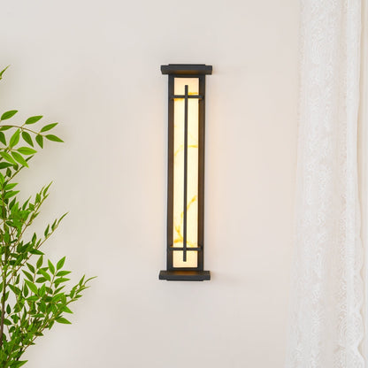 STRAVO Buitenlamp – Moderne LED Wandlamp met Marmer & RVS – Waterdicht IP65