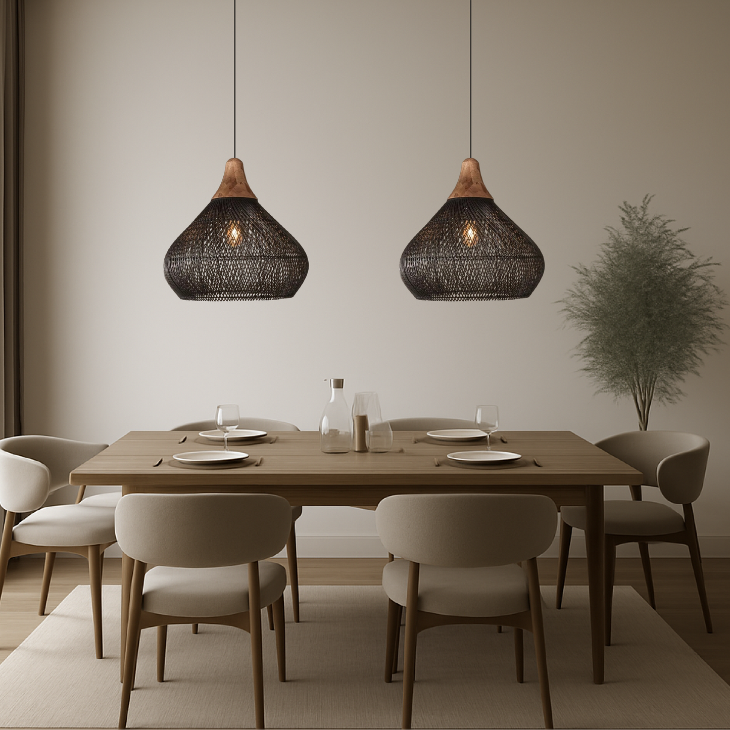 Kōgetsu | Japanse Bamboe Hanglamp