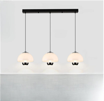 LUMÉRIA | Hanglamp met 3 Amber Glazen Kappen – LED – Verstelbaar – 70 cm – Warm tot Koud Licht